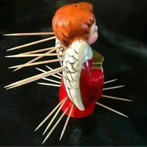 Vintage Christmas Angel Choirboy Toothpick  hors d’ouevres holder. Made in Japan - Picture 8 of 9
